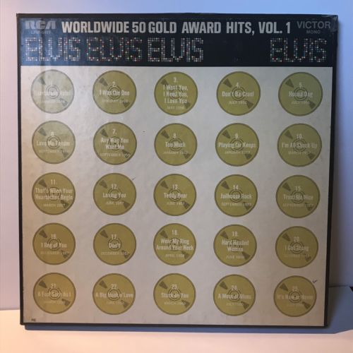 Elvis Elvis Elvis Worldwide 50 Gold Award Hits Vol. 1 Release Jan 1961 4 LP Set