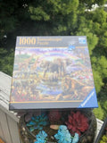 New Sealed Safari Rainbow Ravensburger Puzzle 1000 Pieces softclick technology