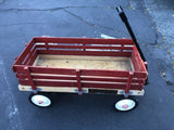 Wagoneer 36 All Terrain Wooden Red & White Metal Steel Wagon with wood sides