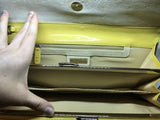 Alfani Womens Yellow Leather Wallet Purse