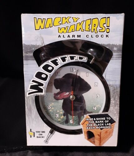 Wacky Wakers Alarm Clock Black Lab Dog Wake Up To Woff Woff Mark Feldstein