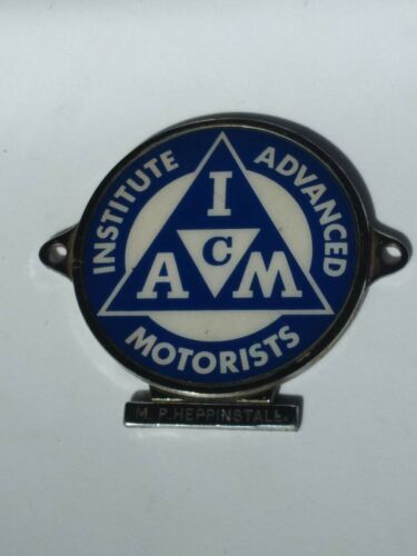 Institute Advanced Motorists M.P. Heppinstall Car Badge