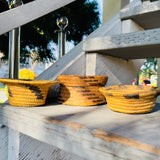 Native American Artisan Vintage Hand Woven Baskets Set of 3
