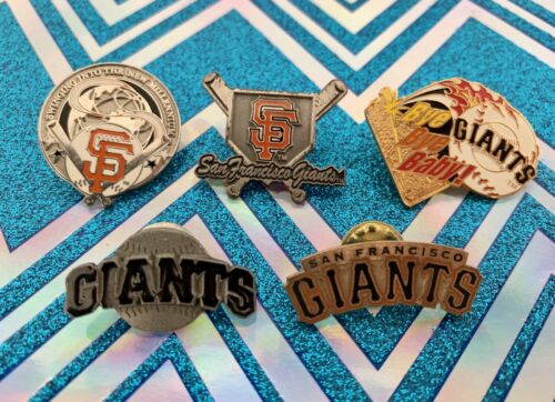 Vintage SF Giants Baseball Lapel Pin Lot Of 5 Pro Specialties & Peter David