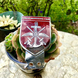 Forces Motoring Club Swords Cross Red Enamel Car Badge