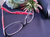 Authentic Ray Ban Wayfarer eyeglasses style 5184 Black frame red print 52mm