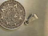 Vintage Sterling Silver 925 Mexico Mayan Aztec Calendar Charm Pendant 6.4g