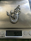 LAGHCAT Mermaid Siren Princess Silver Tone Pendant Charm