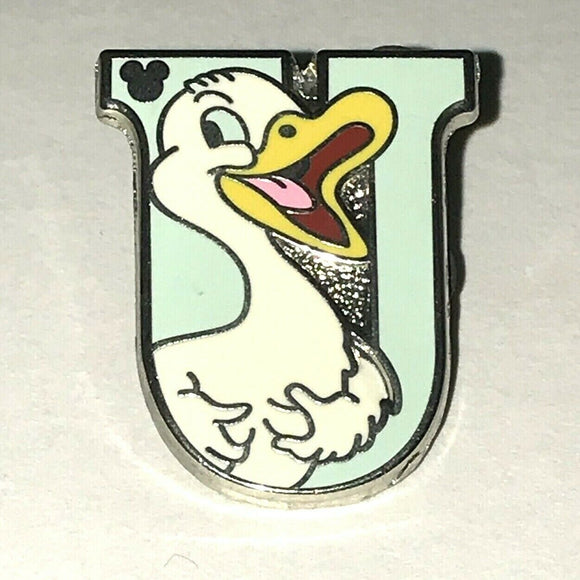 Hidden Mickey - Alphabet Letter Collection U For Ugly Duckling Disney Pin 82343