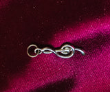 Musical Sterling Silver Dainty Treble Clef Music Note Pendant Charm .62 grams