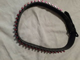 Ladies Black Fashion Bullet Belt With Pink Bullets. Size medium, good quality