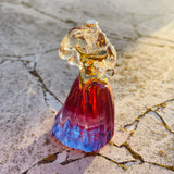 Disney Hallmarked Sleeping Beauty Princess Aurora Colored Glass Crystal Figurine