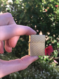 Rare Vintage Art Deco Gold Tone Slim Mini Estate Lighter
