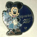 Disney DLR HM Hidden Mickey Zodiac Aquarius Mickey Pin (UZ:88663)