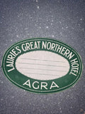 Authentic Vintage Luggage Label Lauries Great Northern Hotel Ad Agra, India