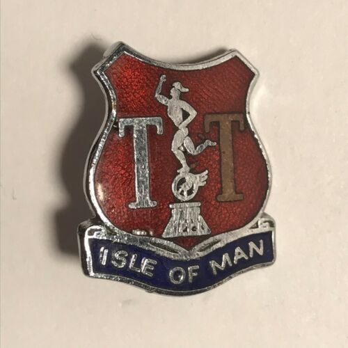 Isle Of Man Red And Blue Enamel Pin Made In England