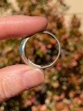 Vintage Sterling Silver 925 Mosaic Turquoise Stone Wave Band Ring 4.12g Size 11