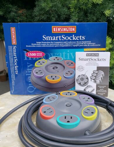 Kensington Smart Sockets Surge Protection 1500 Joules w/ 16 ft Chord