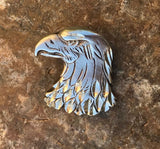 Estate Sterling Silver 925 Etched Eagle Pendant Charm