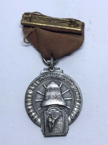 Automobile Club Southern California “good Roads” Outing Show Ribbon Pin Medal