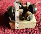 Antique Collection of Swivel Wheels Wood, Metal Caster + 3 Plastic/Metal
