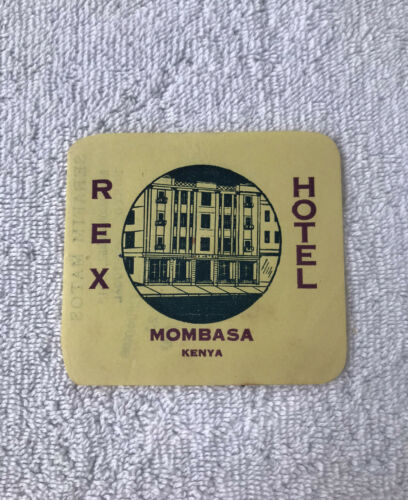 Rex Hotel Mombasa Kenya Original Vintage Luggage