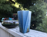 Vintage McCull Pottery Blue Glaze Vase