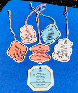 Vintage Henley Royal Regatta Multi Color Paper Badge Collection Lot Set of 6