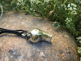 Vintage Sterling Silver 925 Rhinestone Whistle Charm Pendant Bracelet 10g