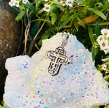 Vintage Signed Sterling Silver 925 Cross Religious Crucifix Pendant Locket 3.94g