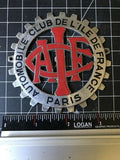 Automobile Club De L’ile De France Paris French Red Enamel Car Badge