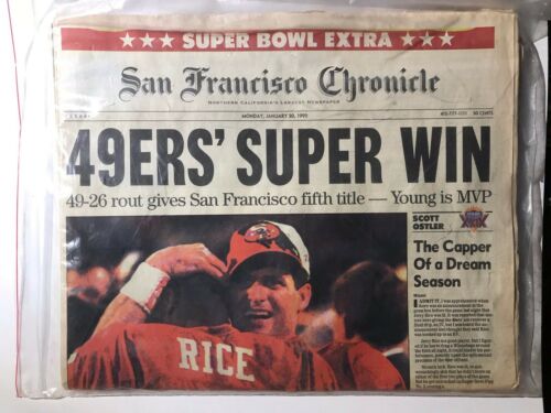 San Francisco Chronicle “Super Bowl Extra” January 30, 1995 Super Bowl XXIX