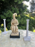 Mounted Classic Greek Figure Sculpture Statue Signed Sculptor A. Santini Italy