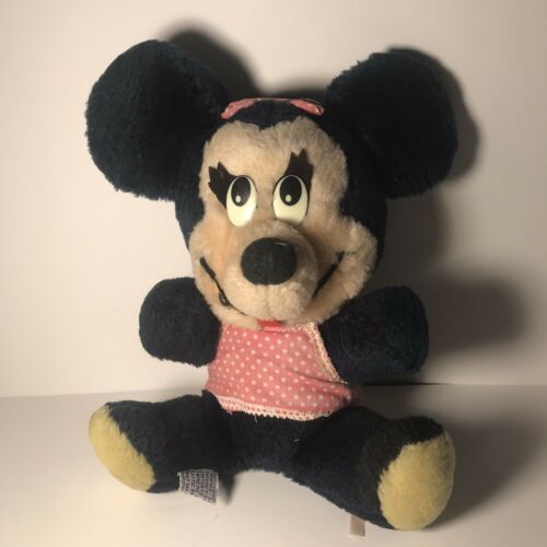 Vintage Walt Disney Plush Minnie Mouse Made In Taiwan RARE