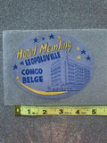 Hotel Memling Leopoldville Congo Belge Original Unused Luggage Label Rare