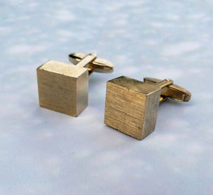 Vintage Sara Coventry Goldtone Cubic Cufflinks