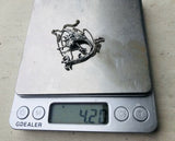 Vintage Fierce Flying Dragon All Sterling Silver Silver 925 Pendant + Necklace
