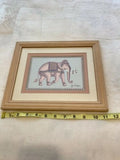 Royal Thai Elephant Signed Jim Johnson Framed Matted Art Set Of 4 Pictures