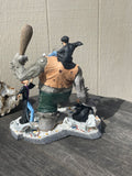 Harry Potter Battling The Mountain Troll Statue LE 2806 COA + New Trading Cards