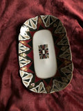 Alhambra Royal Vienna Austria Multicolored 22K Porcelain Serving Platter Dish
