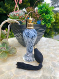 Vintage Perfume Atomizer Handblown Spotted Art Glass Bottle