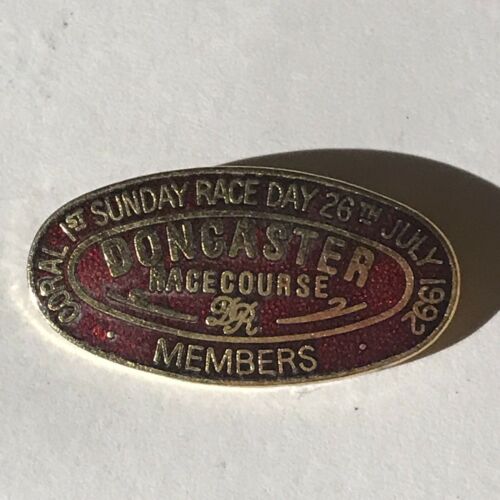 Doncaster Racecourse Members Coral 1st Sunday Race Day 26th July 1992 Badge