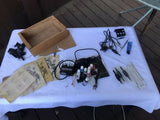 Vintage Tattoo Machine Ink Practice Skin Needle Collection Lot