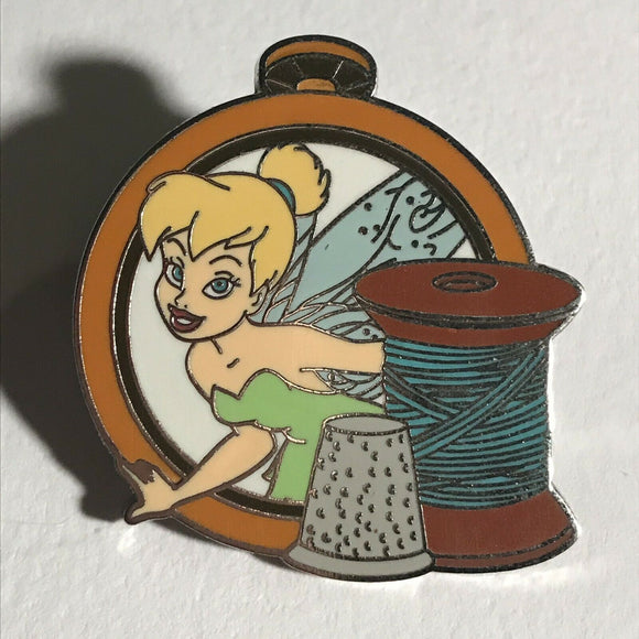Disney Pin TINKER BELL FAIRIES THIMBLE & SPOOL OF THREAD BOOSTER PACK PINS