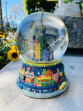 Vintage New York City 2000 Buildings Windup Music Glitter Snow Globe Decor