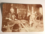 Rare Lot Of 3 Old West Collectors Postcards: Locomotive, Blacksmith, Sioux