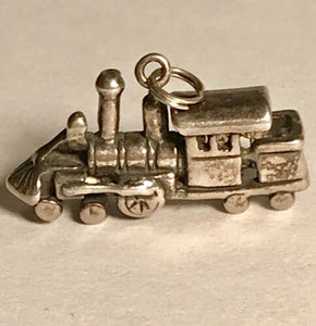 Vintage Sterling Silver 925 Train Charm Pendant
