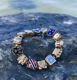 Beautiful European Crest Bracelet With Safety Chain Weighs 4.6g