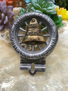 Automobile Club Of Southern California Good Roads Emblem Car Badge