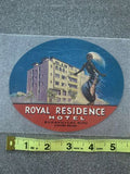 Royal Providence Hotel Bukavu lac Kivu Congo Belge Luggage Label Sticker Rare